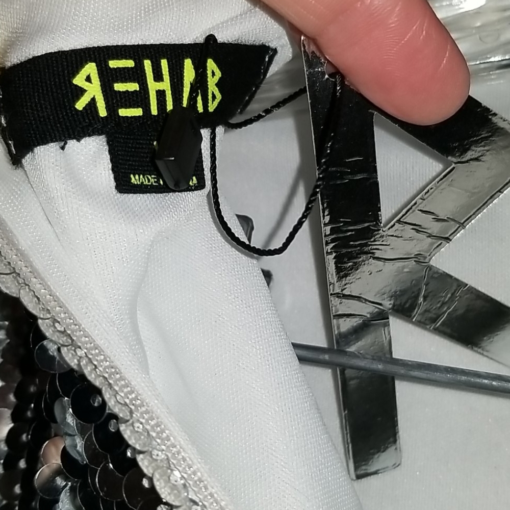Silver Sequin Crop Top Shrug - Picture 3 of 8